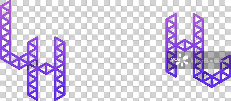 适合的字母hl和lh多边形logo图片素材