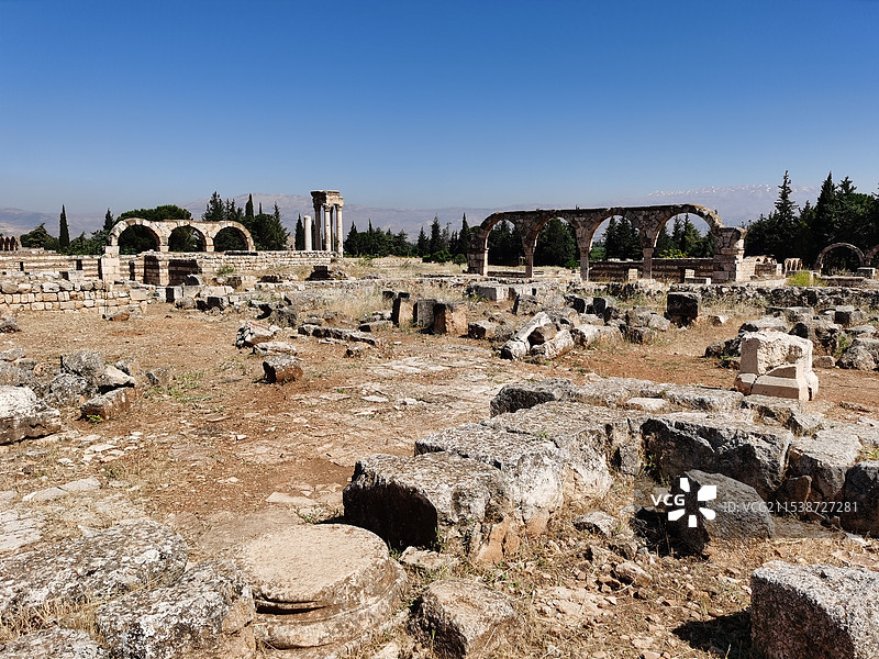 黎巴嫩贝卡谷地安杰尔Anjer古城遗址图片素材
