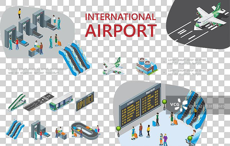 等距机场构图图片素材