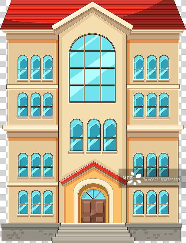 一栋多层城市建筑图片素材