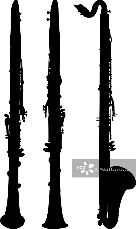 单簧管剪影套装图片素材