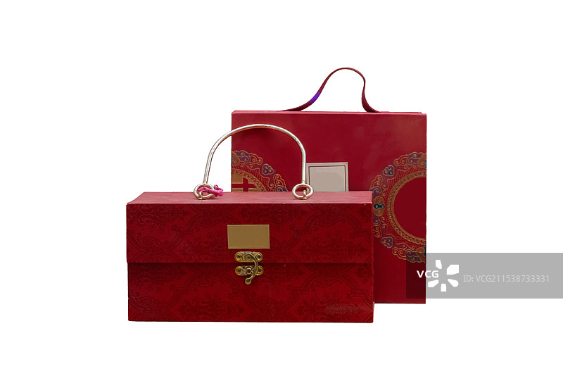 古典样式红色的礼盒图片素材