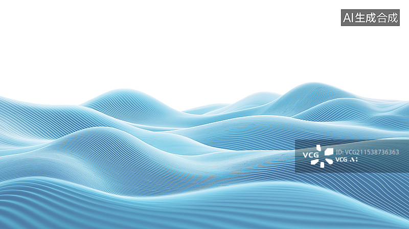 【AI数字艺术】抽象波纹的蓝色背景1图片素材