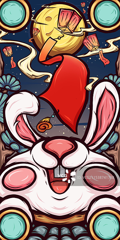 福兔迎春（国潮图片素材