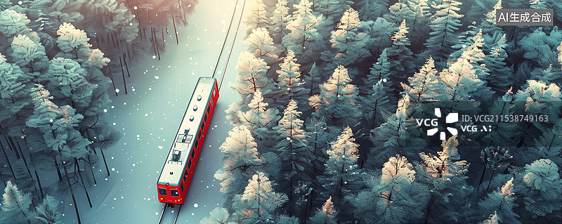 【AI数字艺术】新年春运回家过年的火车背景图片素材