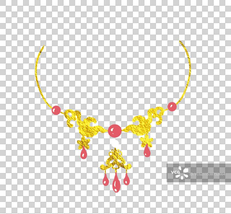 金箔项链图片素材