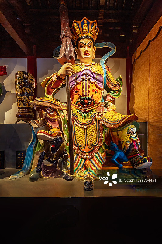 灵谷寺北方多闻天王雕像+南京图片素材