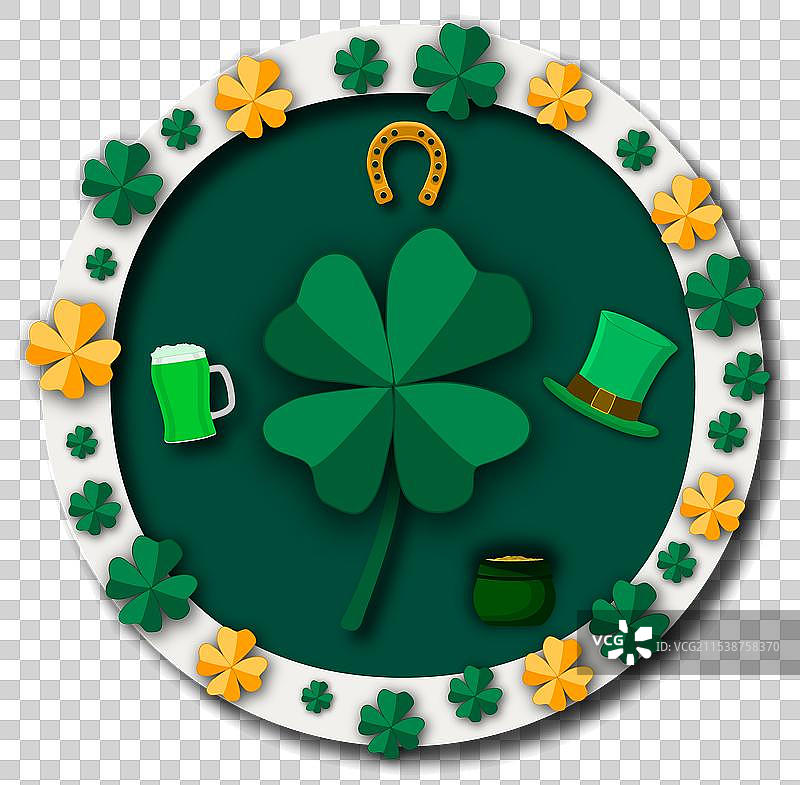 纸质风格的美丽形状横幅图片素材