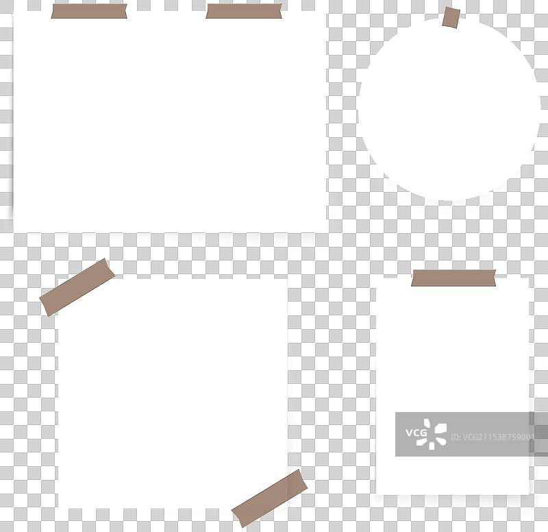 情绪板纸质贴纸套装图片素材