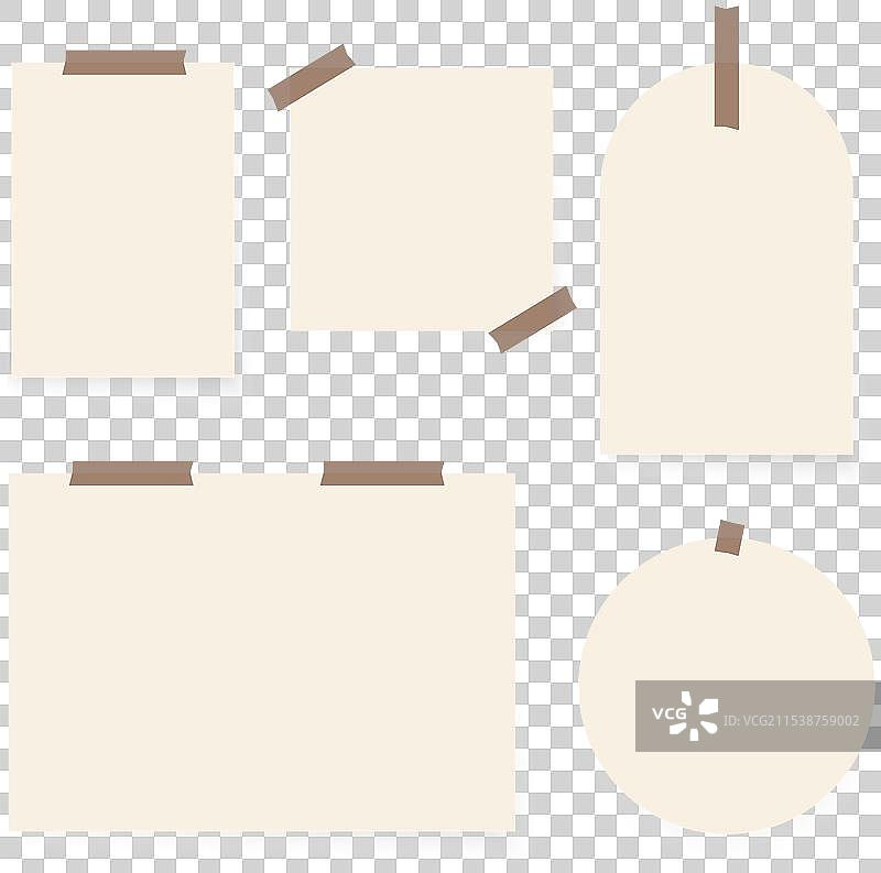 情绪板纸质贴纸套装图片素材