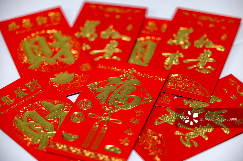 中国传统节日春节过年压岁钱红包图片素材