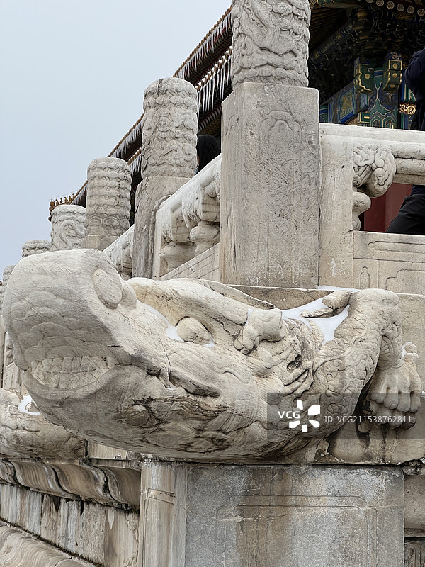 冬天雪中故宫图片素材