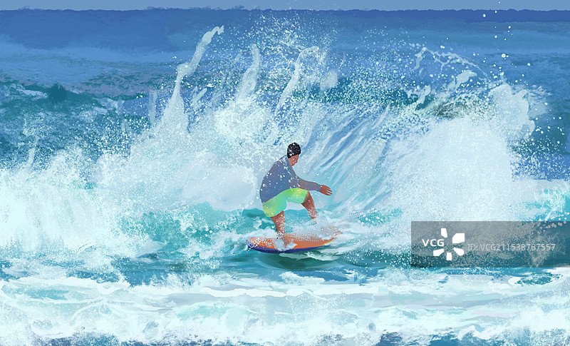 冲浪少年图片素材