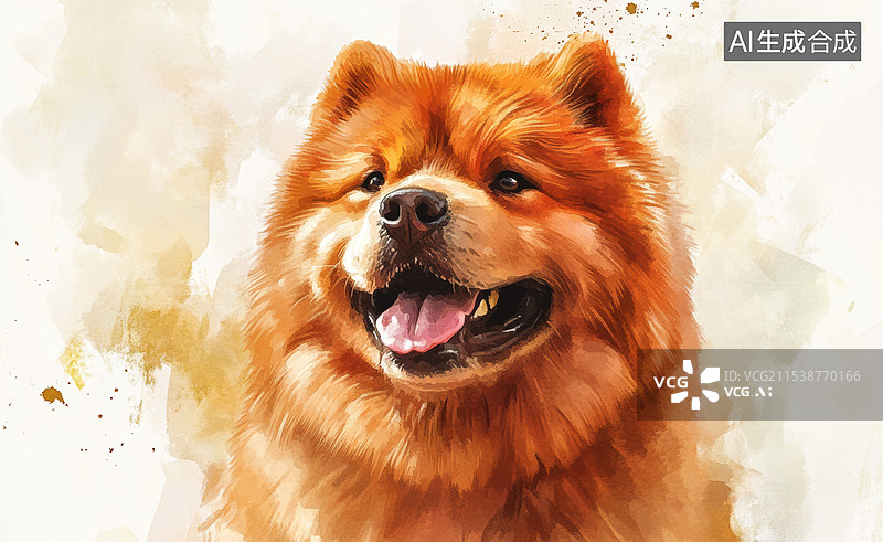 【AI数字艺术】一只可爱的 小狗图片素材