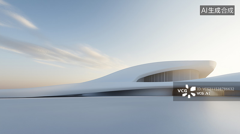 【AI数字艺术】极简主义建筑 广场 汽车广告图片素材