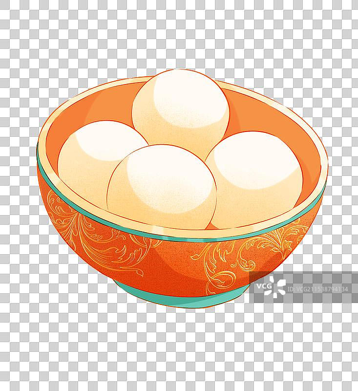 中国风汤圆元素插画图片素材