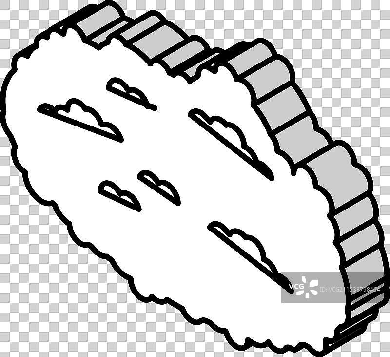 健康的粗麦粉颗粒等距图标图片素材