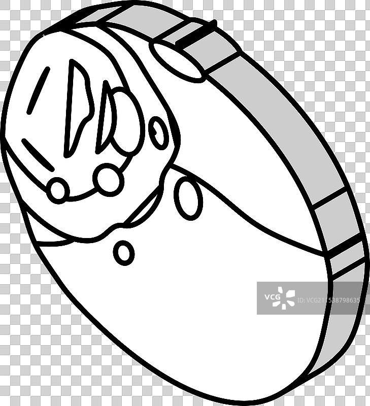 橙色腐烂食物的等距图标图片素材