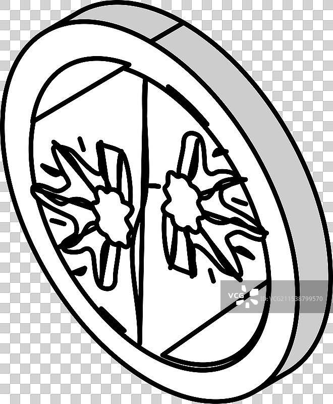 金缕梅化妆植物等距图标图片素材