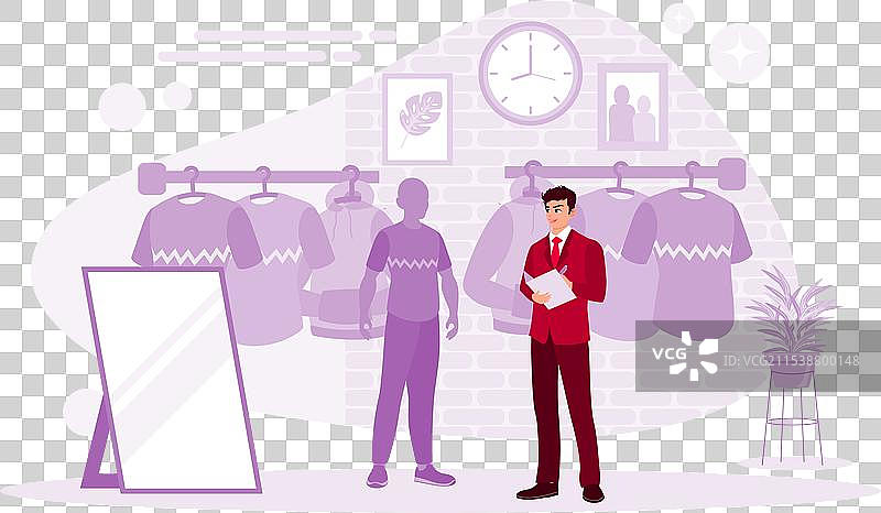 服装店销售零售经理在检查图片素材