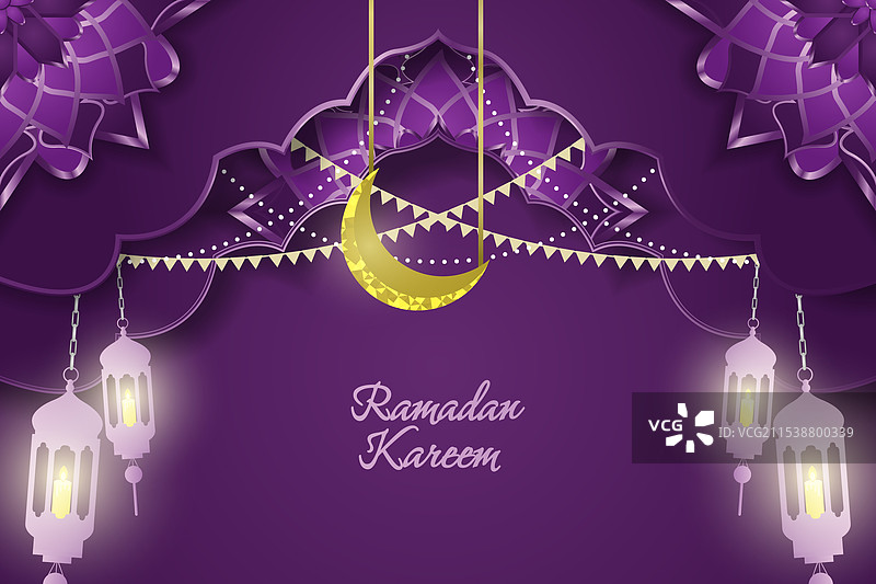 拉马丹快乐的伊斯兰背景图片素材