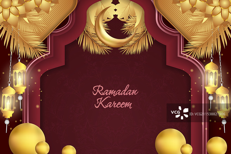 拉马丹快乐的伊斯兰背景图片素材