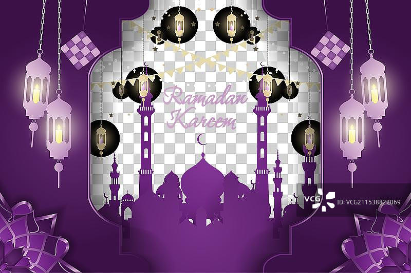 拉马丹快乐的伊斯兰背景图片素材