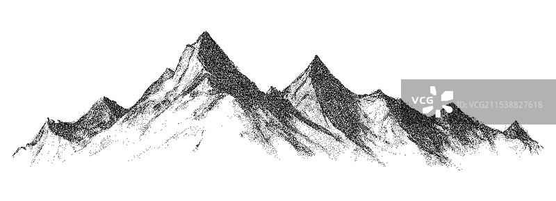 叠加的抽象点状山脉图片素材