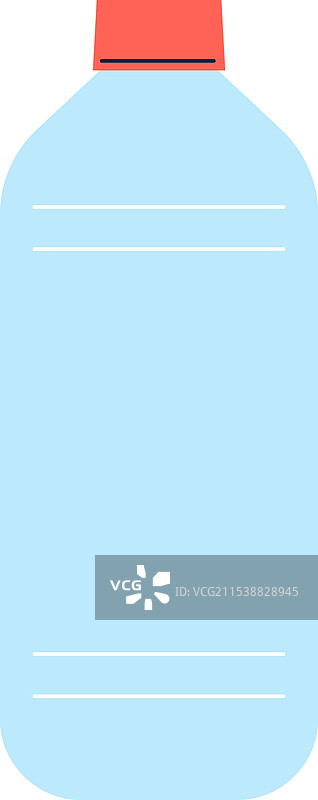 一瓶水展示在白色背景上图片素材