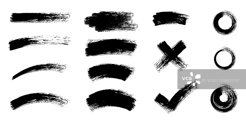 一套磨损效果的画笔图片素材