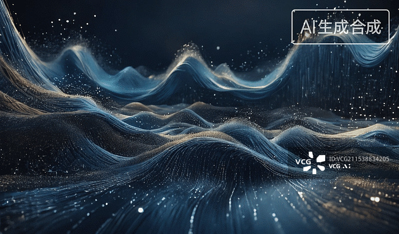 【AI数字艺术】星际波纹图片素材