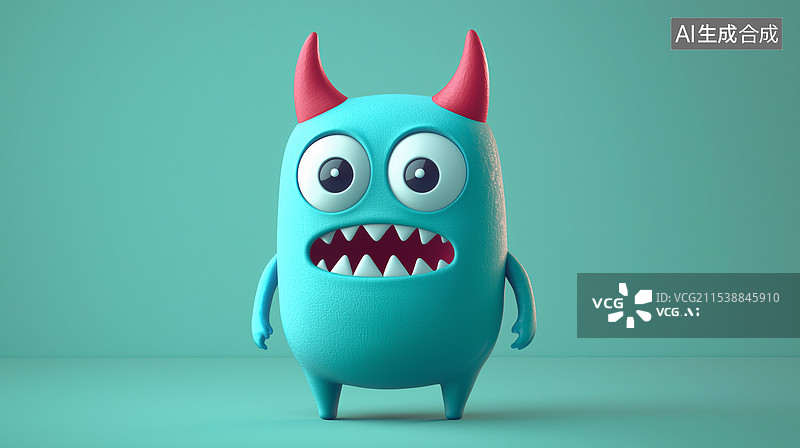 【AI数字艺术】快乐小怪兽图片素材