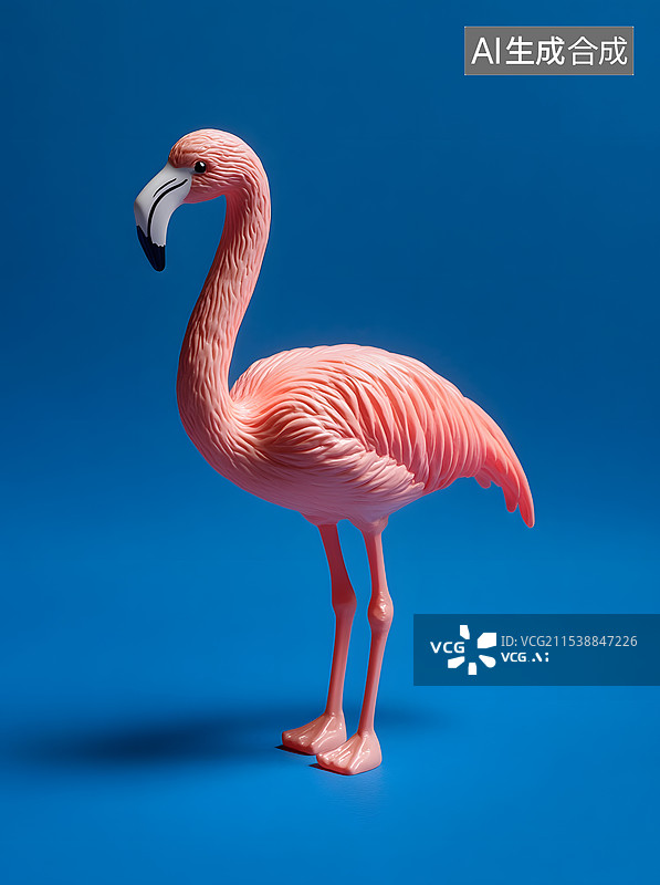 【AI数字艺术】3D火烈鸟全身像图片素材