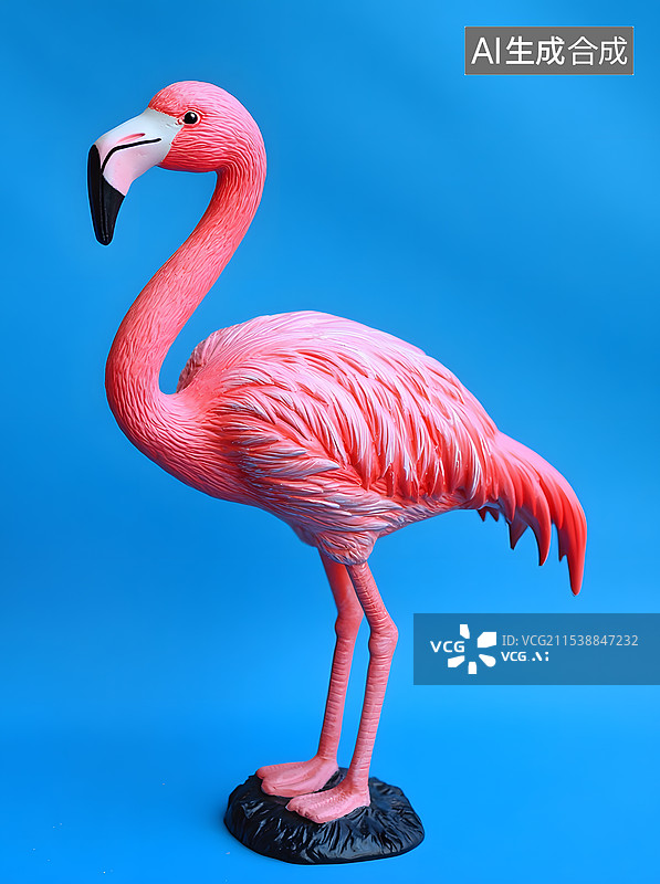 【AI数字艺术】3D火烈鸟全身像图片素材