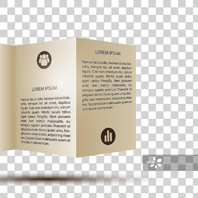 带折页的小册子的商业信息图表图片素材