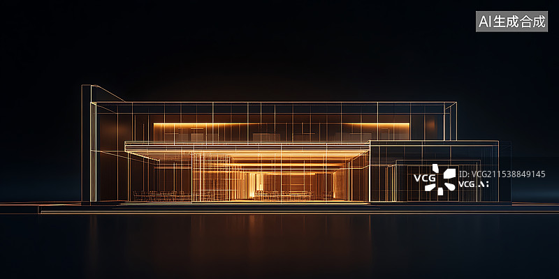 【AI数字艺术】3D未来数字化科技酒店图片素材