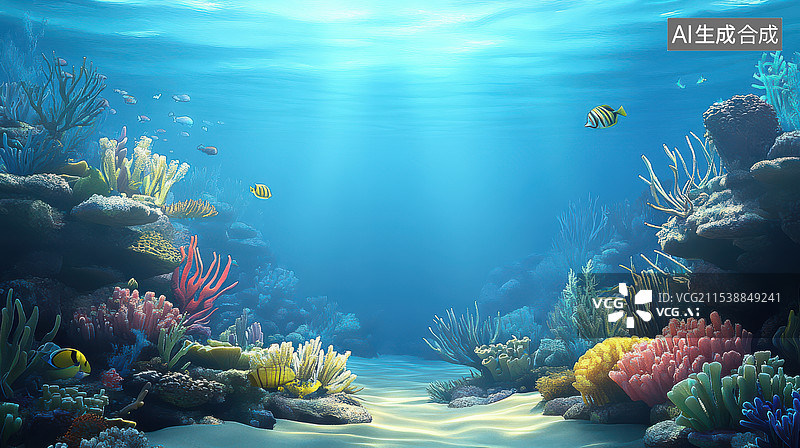 【AI数字艺术】海底世界图片素材