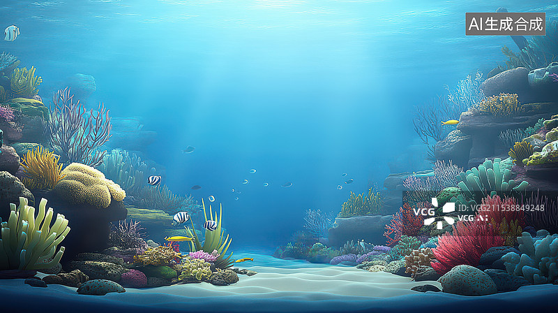 【AI数字艺术】海底世界图片素材