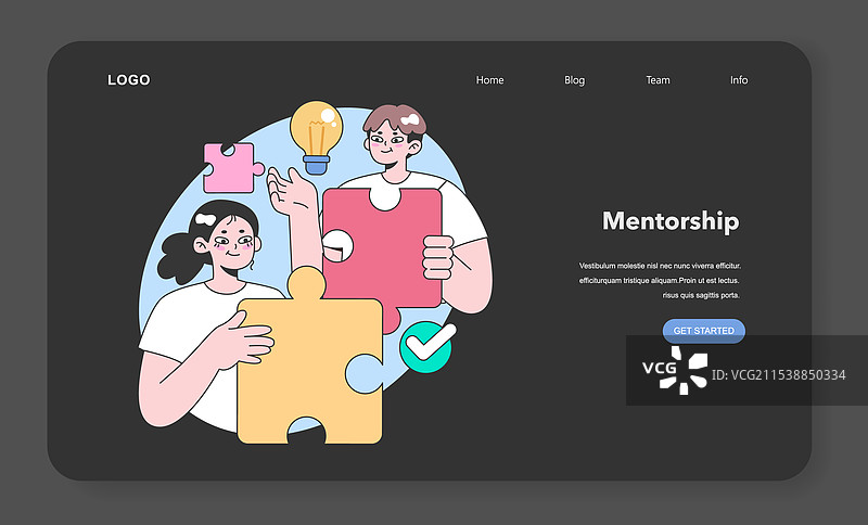 问题解决协作概念平面图图片素材