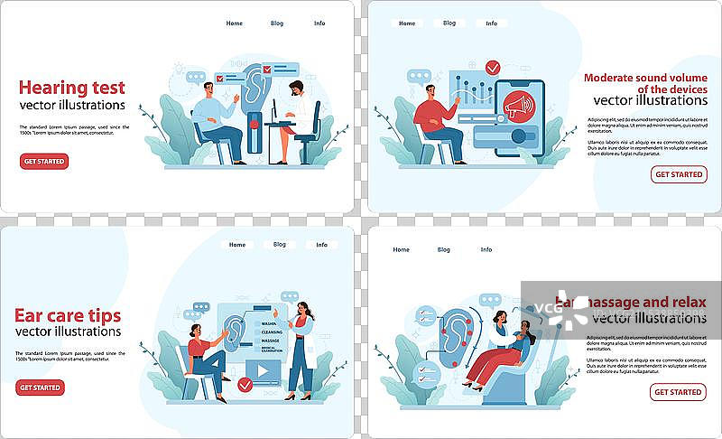 听力护理数字套件合集图片素材