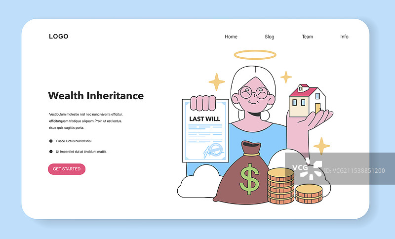老年女性进行遗产规划以保障家庭安全图片素材