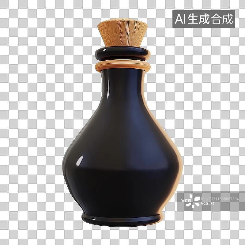 【AI数字艺术】3D风格仙丹瓶元素图片素材