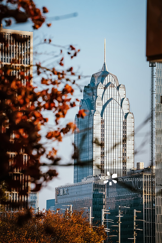 秋日里的宁波南部商务区图片素材