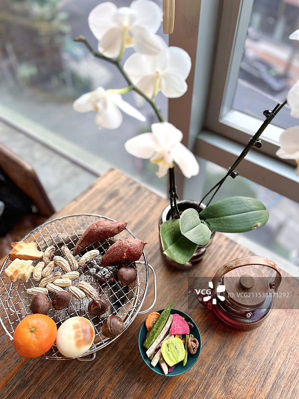 冬日围炉煮茶图片素材