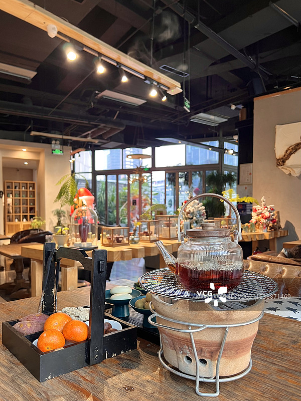 冬日围炉煮茶图片素材