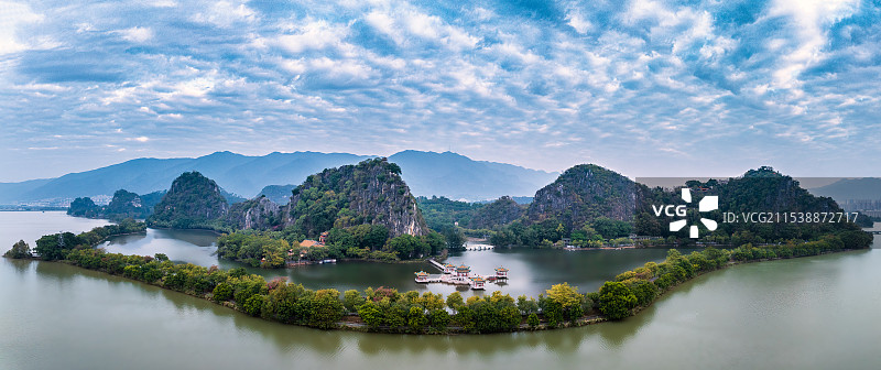 航拍肇庆七星岩风景区图片素材