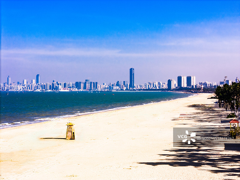 海口假日海滩的美景图片素材