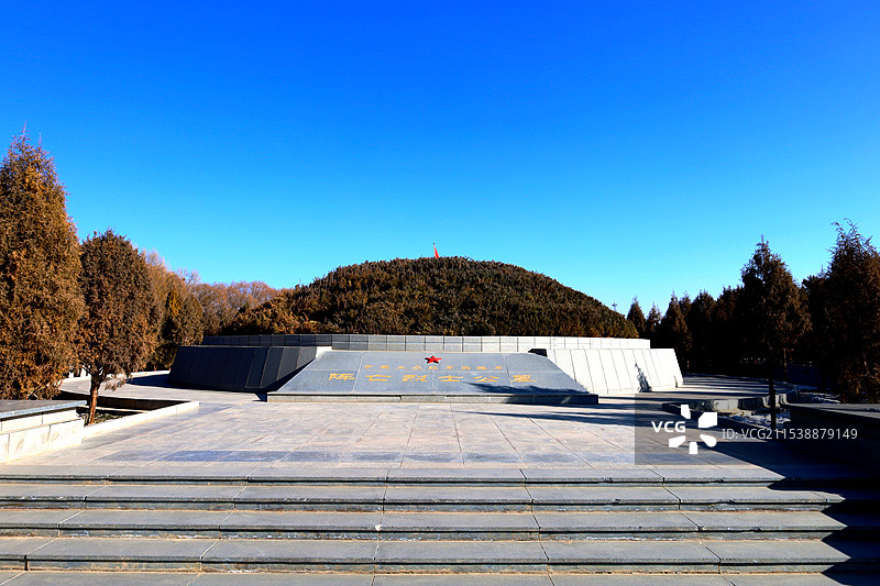 中国工农红军西路军纪念馆阵亡烈士公墓图片素材