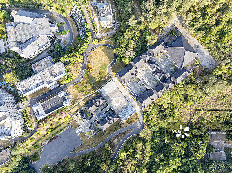 广西崇左市宁明县骆越文化宫航拍风光图片素材