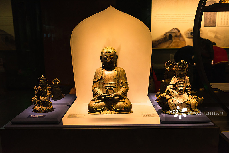 襄阳博物馆元明清时期文物雕塑图片素材